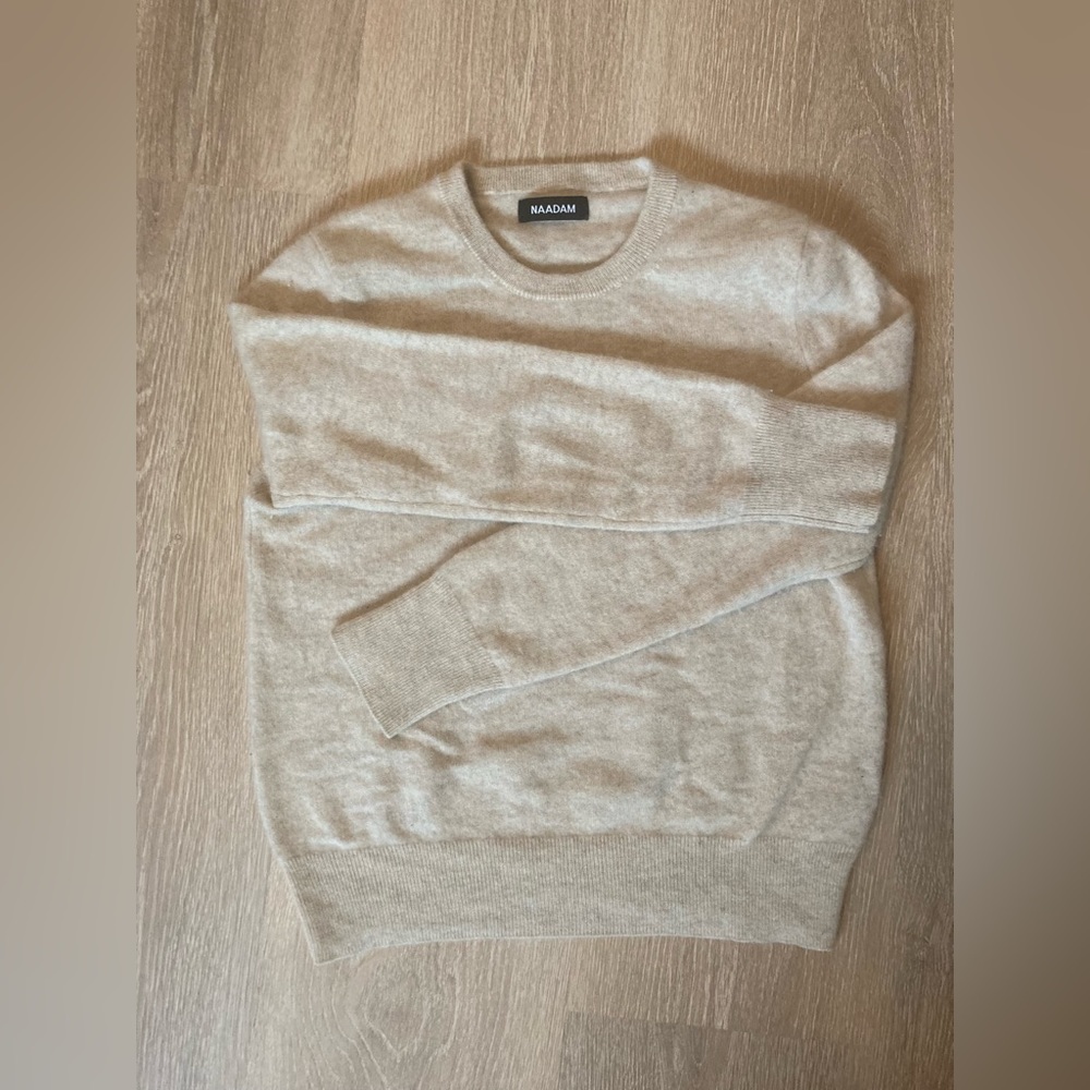 Naadam crewneck cashmere sweater in beige